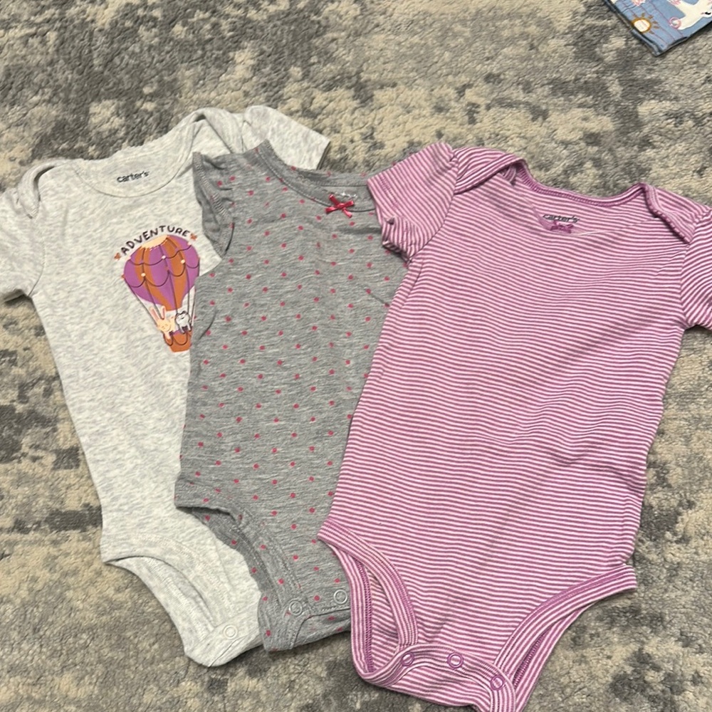 Carter's Kids One Piece Set - Gray, Pink, and Purple